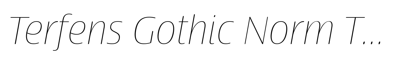 Terfens Gothic Norm Thin Italic